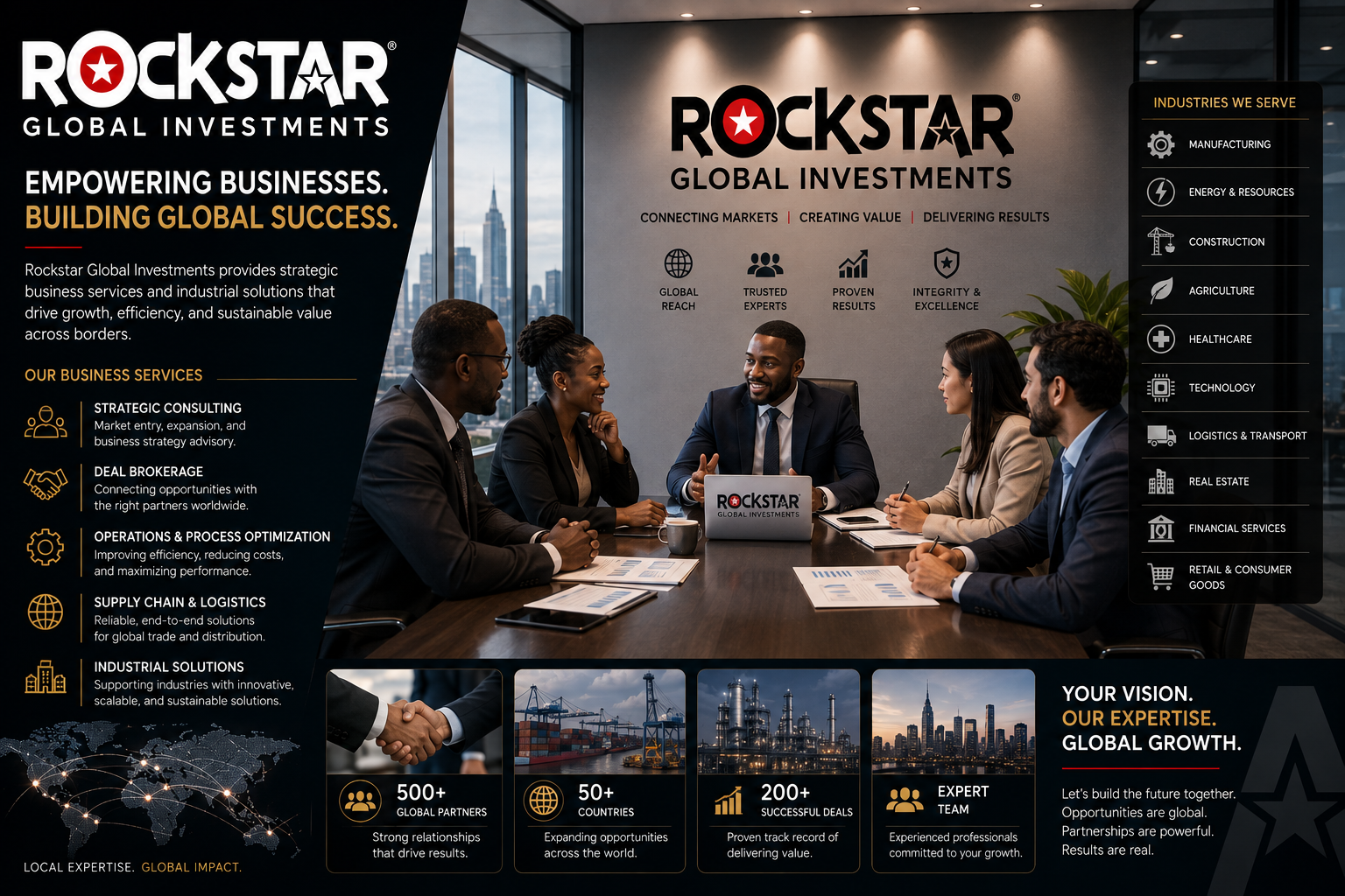 Business professionals meeting in a corporate boardroom